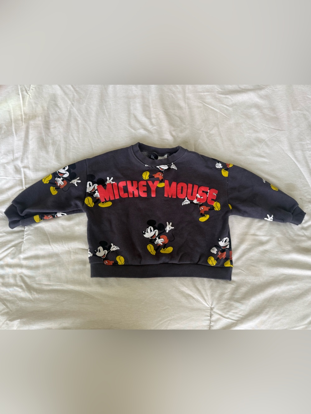 Zara Disney Mickey Mouse Kids Black Sweatshirt Size 3-4 Years